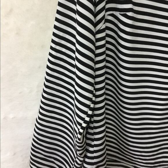 Calvin Klein Black Stripe Long Sleeve Blouse - Picture 6 of 6